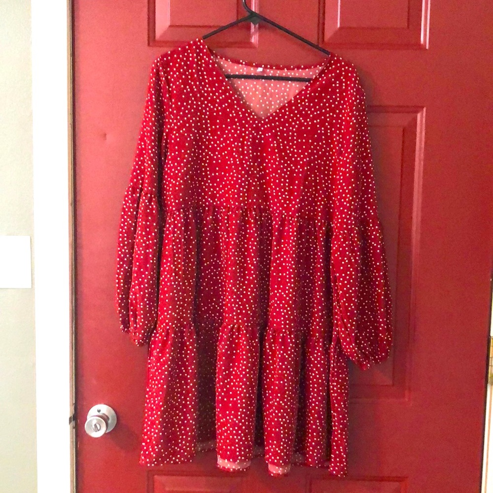 Mini elbow sleeve fall dress